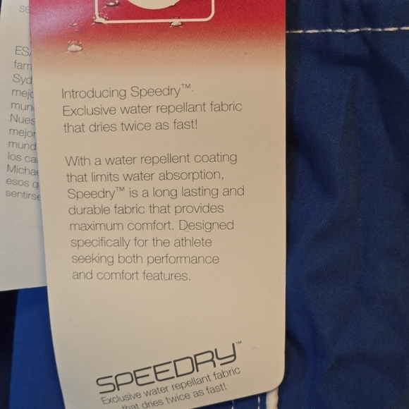 Speedo Mens Swim trunks XXL NWT Classic Blue Pockets BEACH. Y2K. SURFER. MSP $42 - Picture 6 of 9